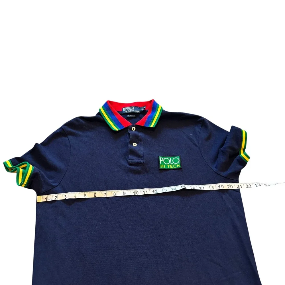 Polo Ralph Lauren Men's Classic Fit Navy‎ Hi Tech Short Sleeve Polo Shirt Size M